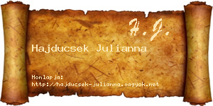 Hajducsek Julianna névjegykártya